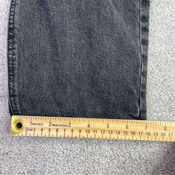 Gap Jeans Women's 8 Black Wash Straight High Rise Denim Faded - Picture 10 of 11